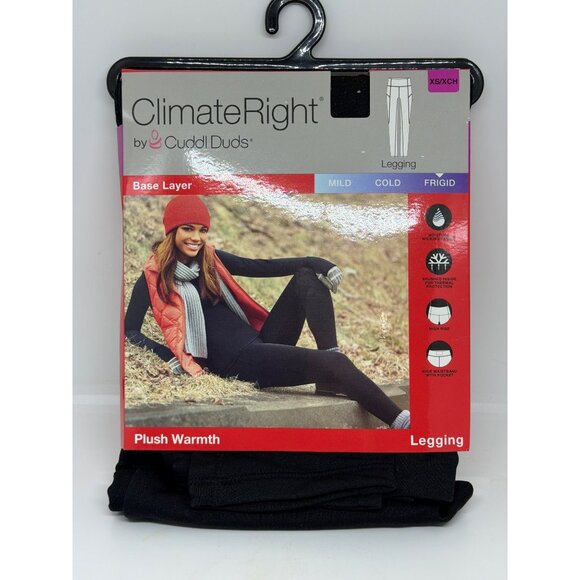 NWT Cuddl Duds Women’s XS ClimateRight Plush Warmth Frigid Leggings Base Layer - Picture 1 of 3